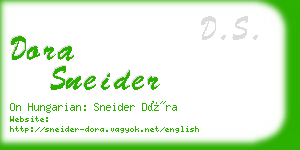 dora sneider business card